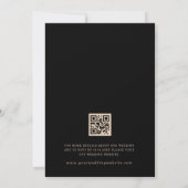 UAwg Wedding Black Wildblume Garden Fall QR Code Einladung (Rückseite)
