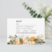 UAWG Wedding Blumen Orange Frucht Florals Einladung (Stehend Vorderseite)