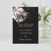 UAWG Wedding Blush Peach Pink Karcofloral Einladung (Stehend Vorderseite)