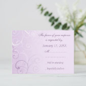 UAWG Wedding Card für lila Wirbel RSVP Karte (Stehend Vorderseite)