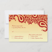 UAWG Wedding Card with Food Option RSVP Karte (Rückseite)
