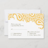 UAWG Wedding Card with Food Option RSVP Karte (Rückseite)