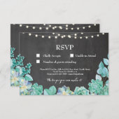 UAWG Wedding Chalk Mint Succulents Karten laden ei (Vorne/Hinten)