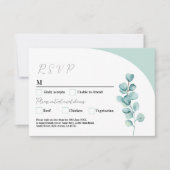 UAWG Wedding Eucalyptus Verlasst Green Simple Einladung (Vorderseite)