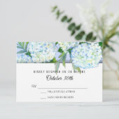 UAWG Wedding Floral Hydrangeas Art Periwinkle Blue Einladung (Stehend Vorderseite)