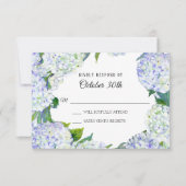 UAWG Wedding Floral Lilac n White Hydrangeas Einladung (Vorderseite)