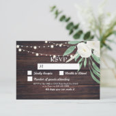 UAWG Wedding Holz Cards Rustikale Blume laden ein Einladung (Stehend Vorderseite)