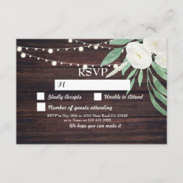 UAWG Wedding Holz Cards Rustikale Blume laden ein Einladung