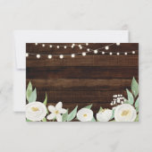 UAWG Wedding Holz Cards Rustikale Blume laden ein RSVP Karte (Rückseite)