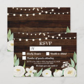 UAWG Wedding Holz Cards Rustikale Blume laden ein RSVP Karte (Vorne/Hinten)
