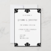 UAwg Wedding in Schwarz und Weiß RSVP Karte (Rückseite)