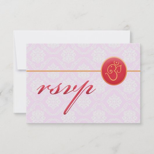 UAWG Wedding Indian Style Card RSVP Karte (Vorderseite)