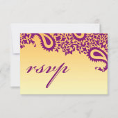 UAWG Wedding Indian Style Card RSVP Karte (Vorderseite)