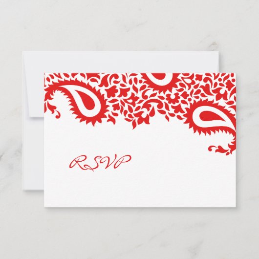 UAWG Wedding Indian Style Card RSVP Karte (Vorderseite)