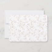 UAWG Wedding Insert Green & Gold Rustic Einladung (Rückseite)