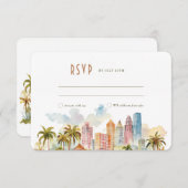 UAWG Wedding Insert Miami Beach Einladung (Vorne/Hinten)