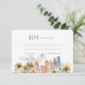 UAWG Wedding Insert Miami Beach Einladung (Stehend Vorderseite)