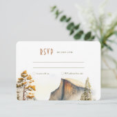 UAWG Wedding Insert Yosemite Park Ziel Einladung (Stehend Vorderseite)