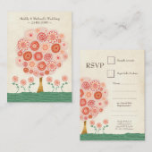 UAWG Wedding Mandarine Dream Tream Flat Cards Begleitkarte (Vorne/Hinten)