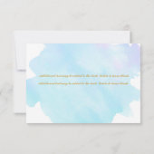 UAwg Wedding mit hellen Blume RSVP Karte (Rückseite)