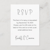 UAwg Wedding mit schwarzem und weißem QR-Code Begleitkarte (Vorderseite)