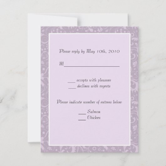 UAwg Wedding Notes RSVP Karte (Vorderseite)