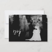 UAWG Wedding Oktober Halloween Herrenhaus RSVP Karte (Vorderseite)