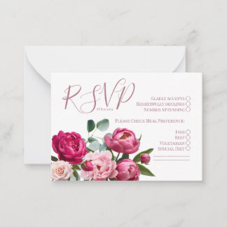 UAWG Wedding Peony Card Mitteilungskarte