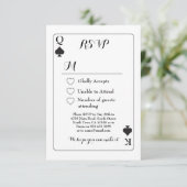 UAWG Wedding Playing Card K Q Ace Spades lädt ein Einladung (Stehend Vorderseite)