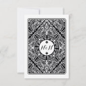 UAWG Wedding Playing Card K Q Ace Spades lädt ein Einladung (Rückseite)