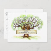 UAWG Wedding Postcard - Die Liebe Tree Einladungspostkarte (Vorne/Hinten)
