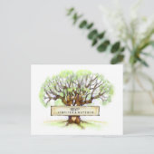 UAWG Wedding Postcard - Die Liebe Tree Einladungspostkarte (Stehend Vorderseite)