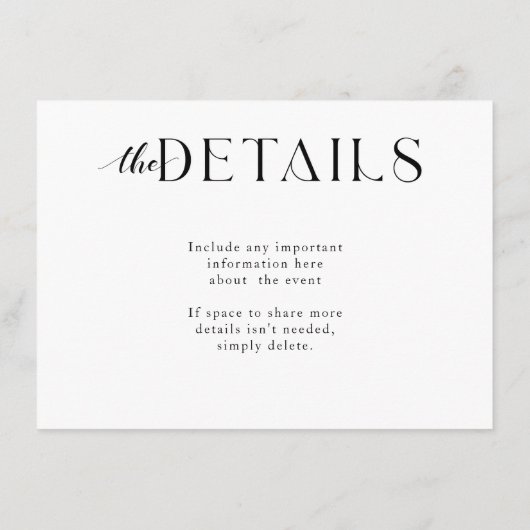 UAWG Wedding QR CODE Einschließkarte Begleitkarte (Rückseite)