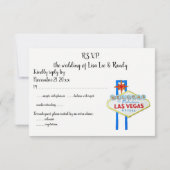 UAWG Wedding Reception Las Vegas Golden RSVP Karte (Rückseite)