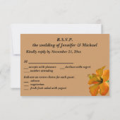 UAwg Wedding Reply Card Herbstfarben RSVP Karte (Rückseite)