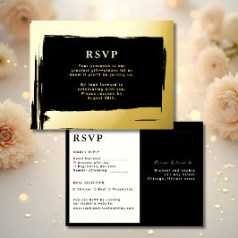 UAWG Wedding Response Card Moderne Eleganz Folien Feiertagspostkarte