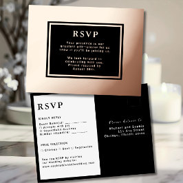 UAWG Wedding Response Card Moderner Luxus Foil Folien Feiertagspostkarte
