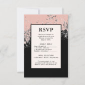 UAWG Wedding Response Card QR Code Moderne Eleganz RSVP Karte (Vorderseite)