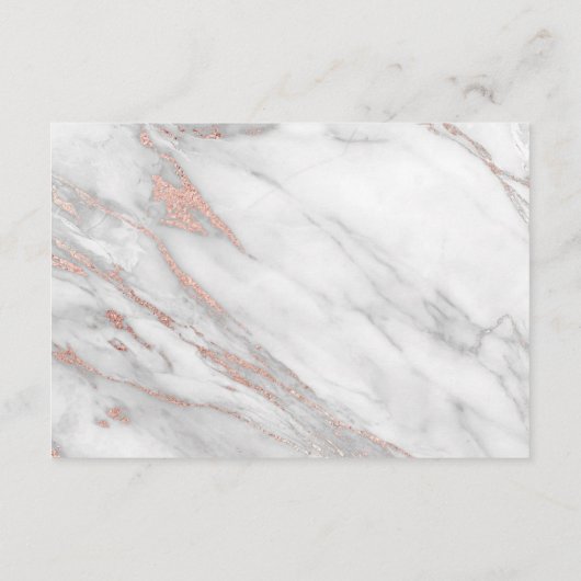 UAWG Wedding Rose Gold Foil Heart Monogramme Begleitkarte (Rückseite)