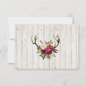UAWG Wedding Rustic Antlers Stag Cards Einladung (Rückseite)