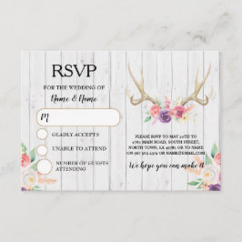 UAWG Wedding Rustic Antlers Stag Cards Einladung