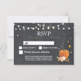 UAWG Wedding Rustic Chalk Pumpkin Respond Cards Einladung