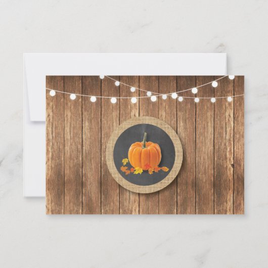 UAWG Wedding Rustic Chalk Pumpkin Respond Cards RSVP Karte (Rückseite)