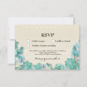 UAWG Wedding Rustic Mint Succulents Karten laden e (Vorderseite)