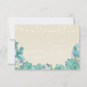 UAWG Wedding Rustic Mint Succulents Karten laden e (Rückseite)