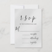 UAWG Wedding Silver Gray Paper Lila Violet Glam RSVP Karte (Vorderseite)