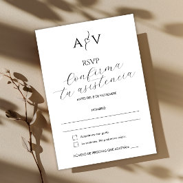 UAwg Wedding Spanish Nuestra Boda Reserva la Fecha RSVP Karte