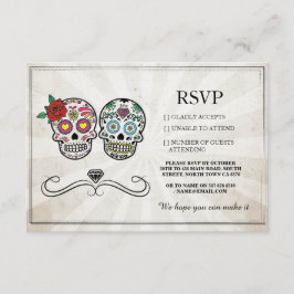 UAWG Wedding Sugar Skulls Rustikale Karten