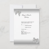 UAWG Wedding Verlobung laden Weißsilber ein RSVP Karte (Rückseite)