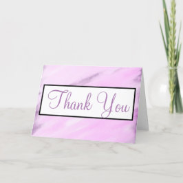 UAWG Wedding Violet Lila Watercolor Monogram Dankeskarte
